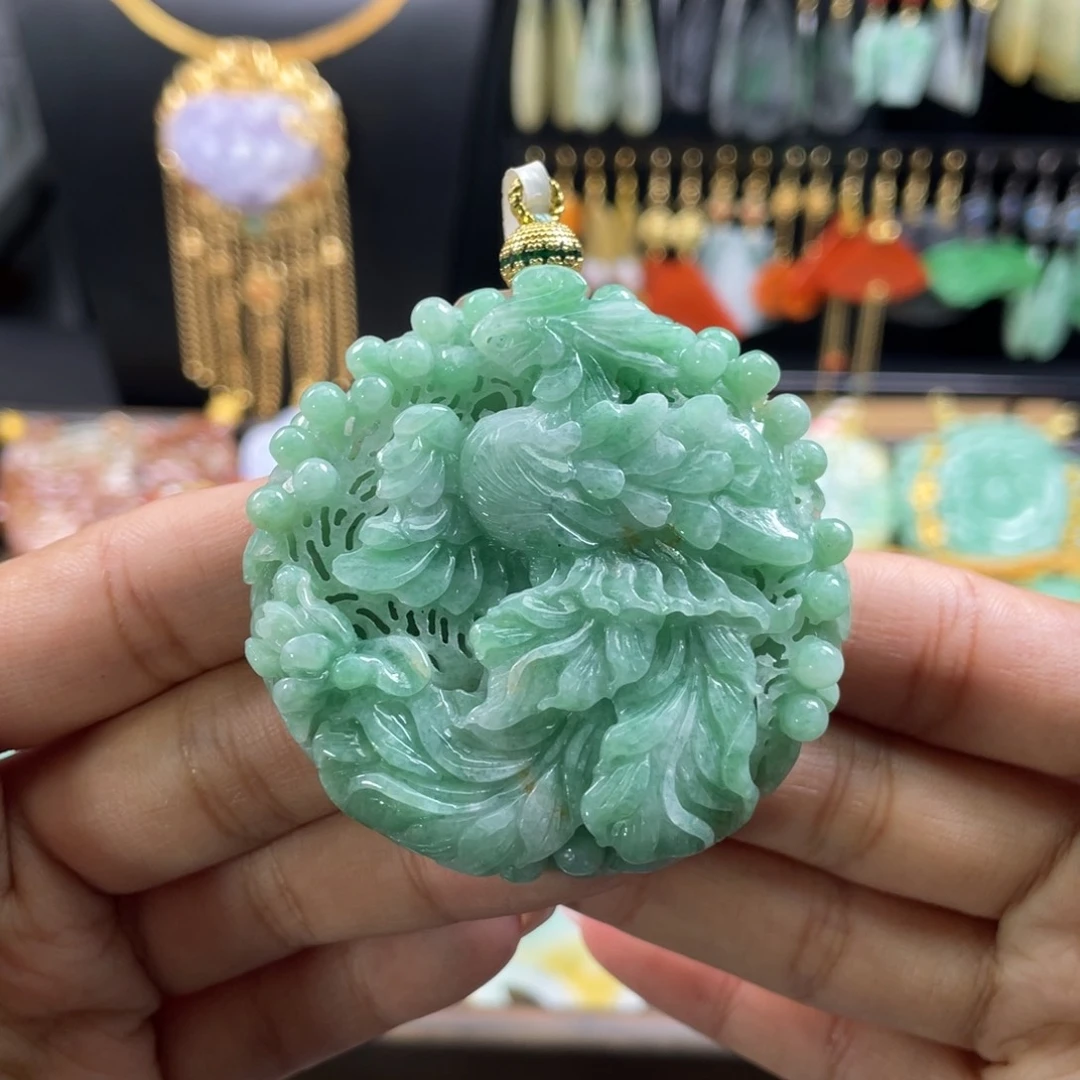 翡翠未镶嵌颈饰代编织