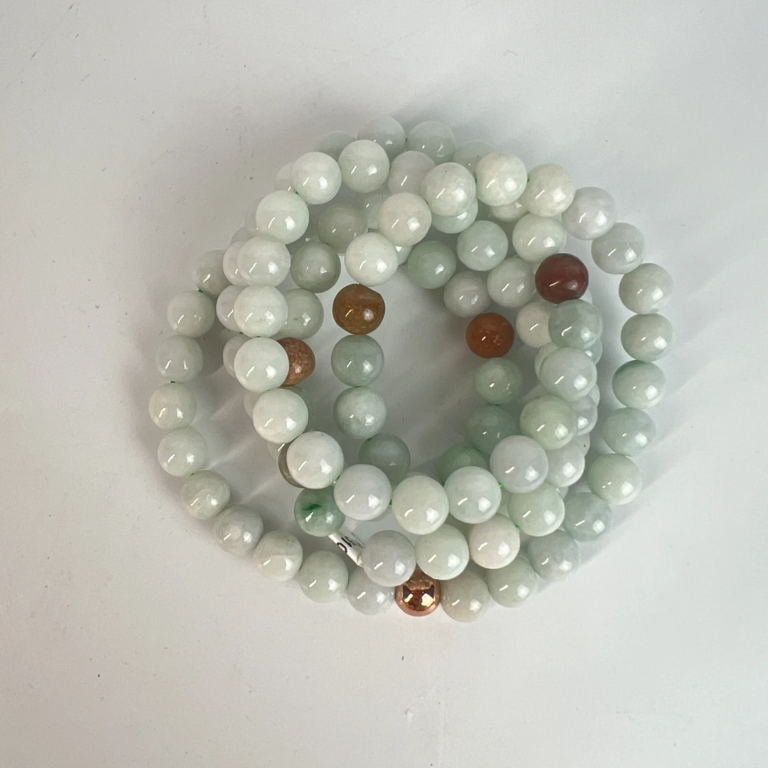 TM 1007209 近现代 翡翠雕珠链