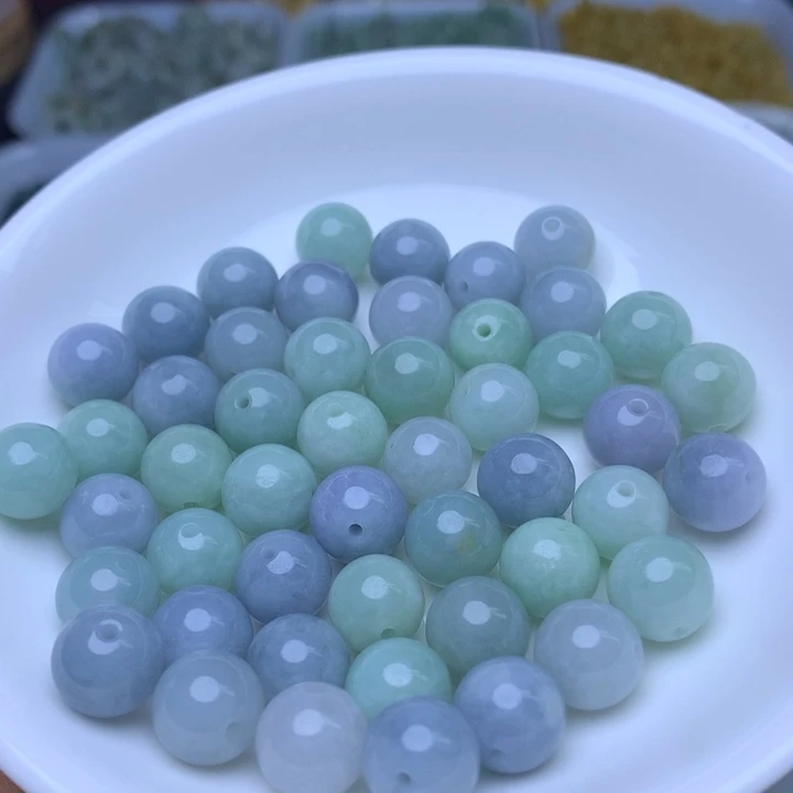 翡翠散珠卡10紫绿10个