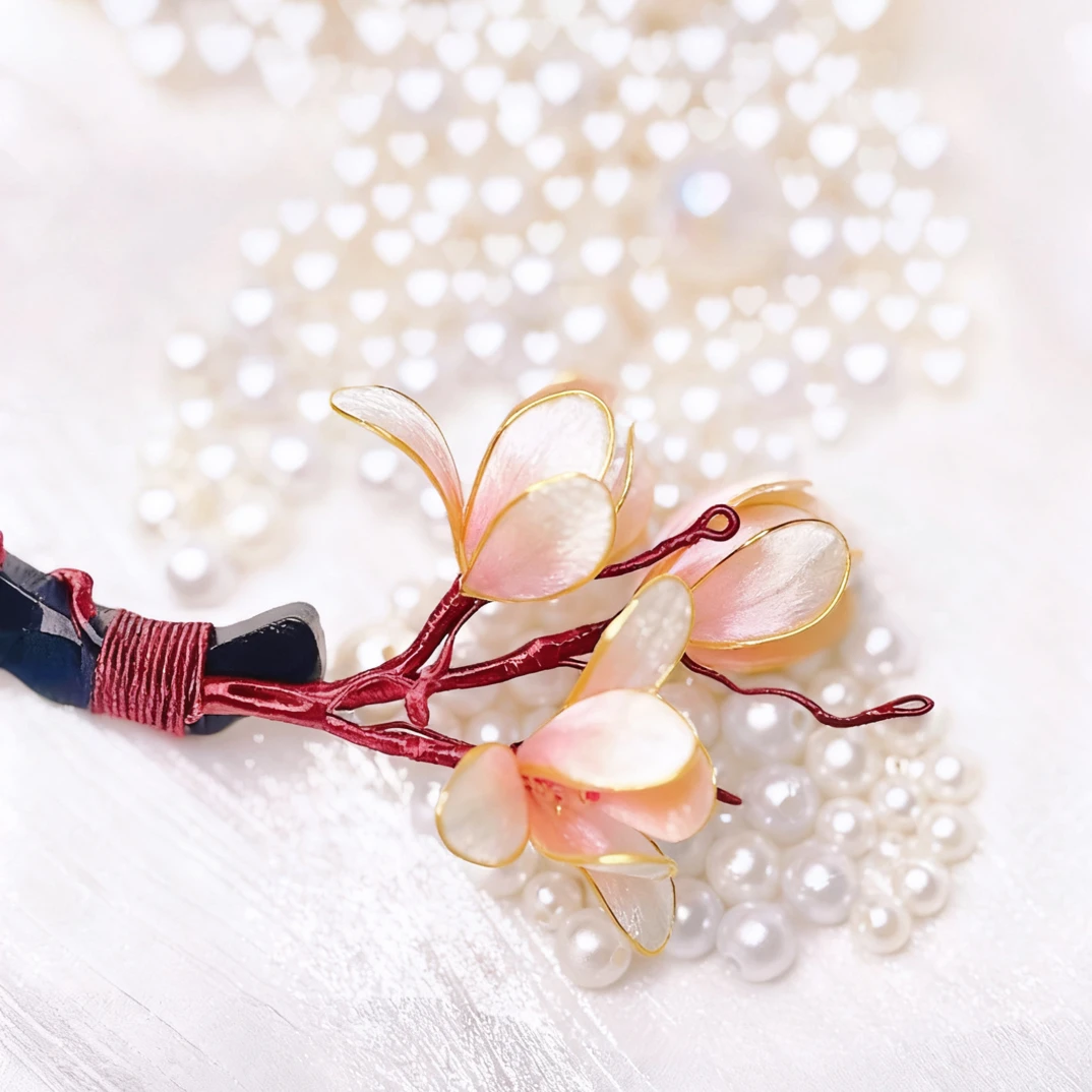 中秋灯发簪百搭饰品红色发饰头饰气质复古古风清新简约中国风