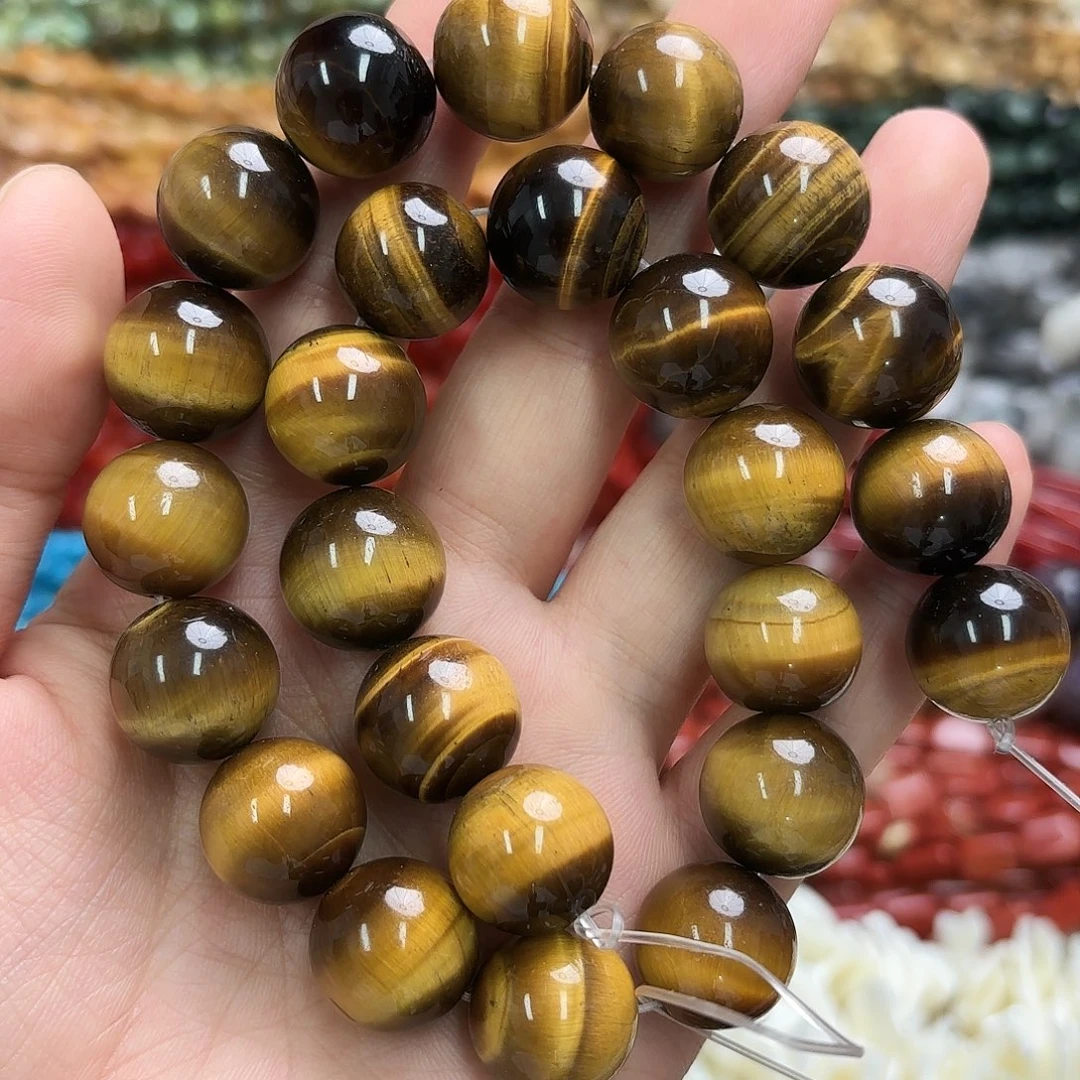 未镶嵌玛瑙/玉髓珠宝半成品卡16虎眼一条