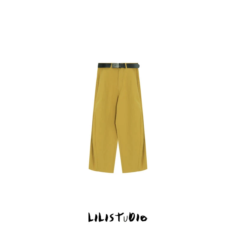 「弯刀博主裤」不理理春季新款女装简约时尚气球休闲裤女