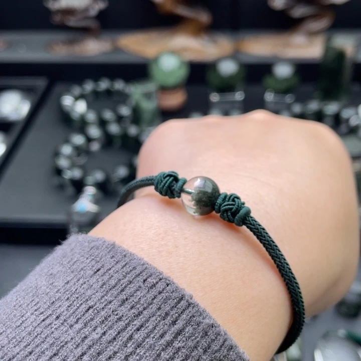 未镶嵌手链水晶绿幽灵聚宝盆手链