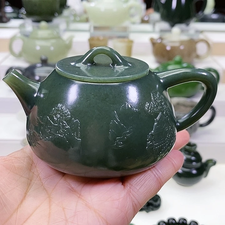 未镶嵌和田玉挂件茶壶170m l