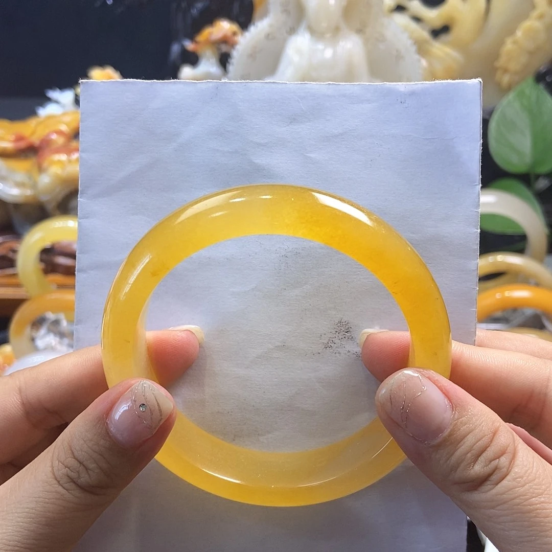 石英质玉（黄龙玉）未镶嵌手镯茉*莉