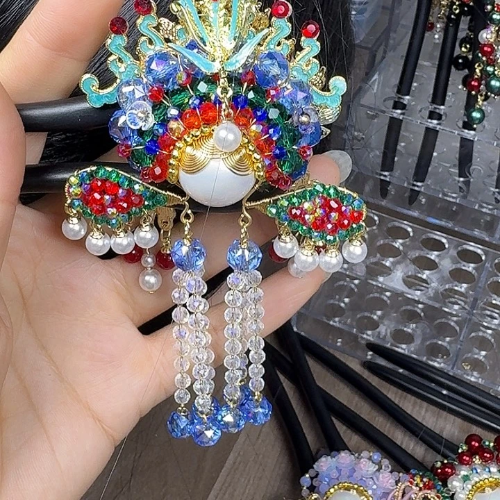 余****古风刀马旦发簪发饰