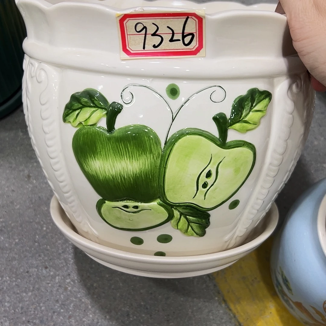 外贸尾单陶瓷花盆凑10米包邮