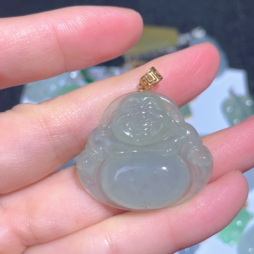 翡翠颈饰18K金镶嵌翡翠