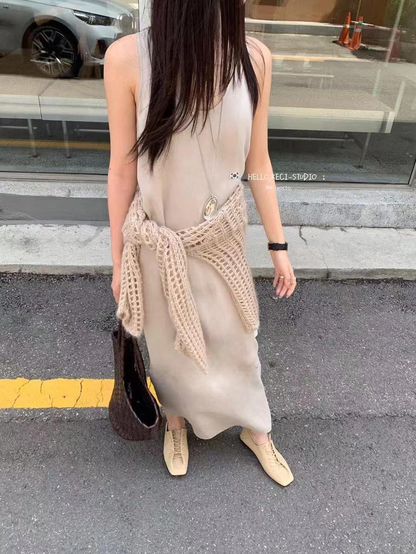 福秒-经典的！后开叉显瘦吊带连衣裙 （RC580006#）RECI