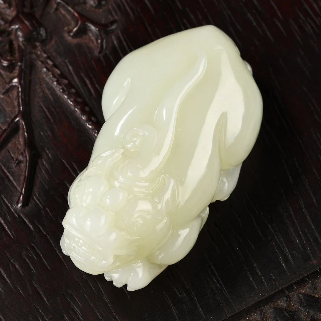 天然和田玉貔貅手把件吊坠男士貔恘把玩件皮丘把件男款玉坠挂件