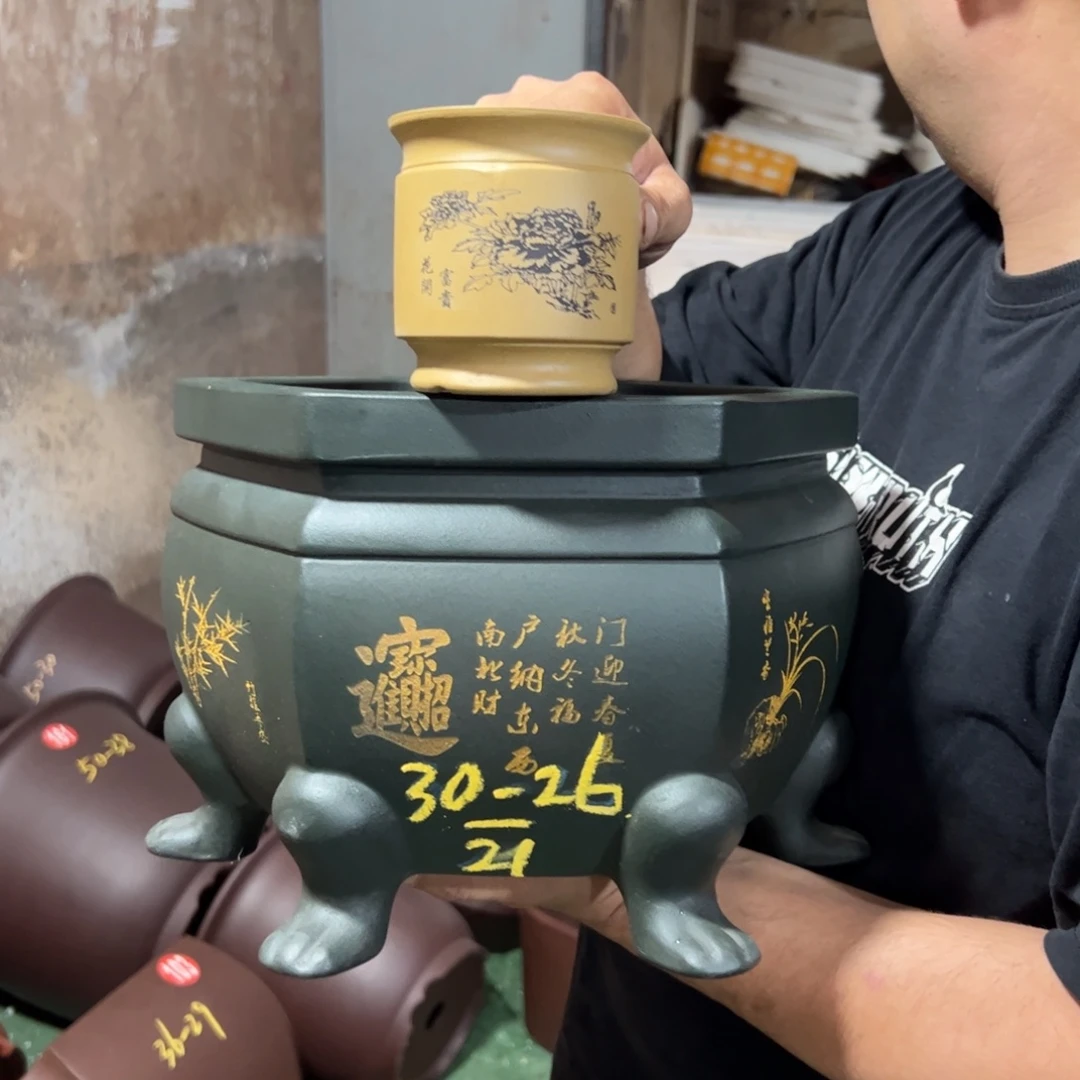 紫砂花盆紫砂花盆