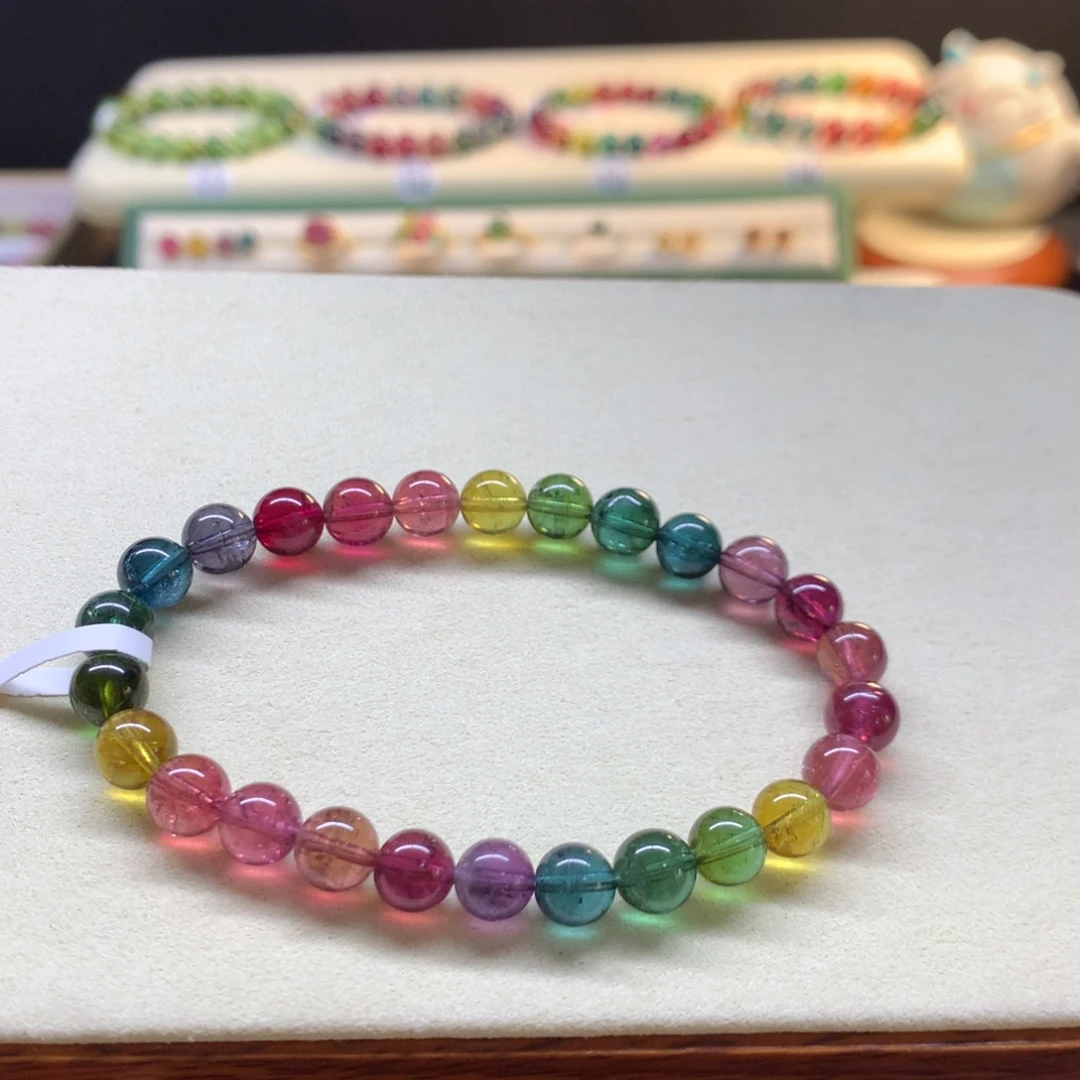 手串碧玺未镶嵌彩虹7.2