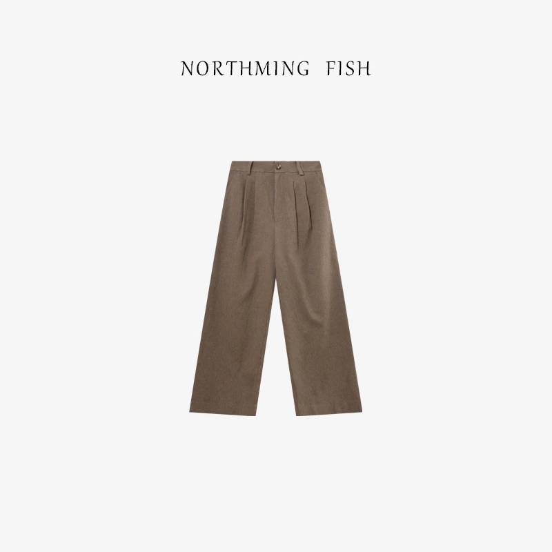 NORTHMING FISH「艺术生套装」复古感亚麻 简约老钱休闲裤
