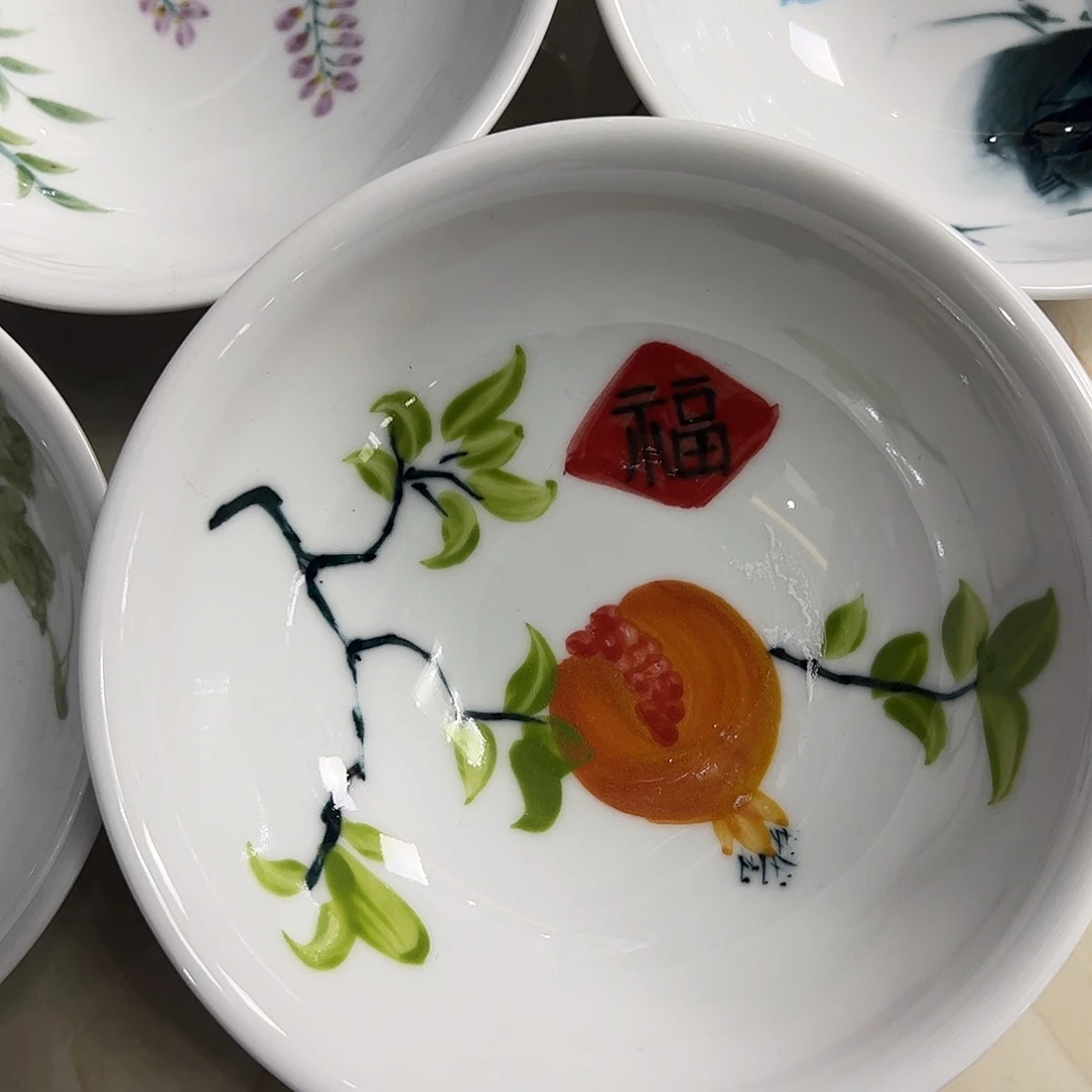 瓷片景德镇陶瓷手工手绘制作