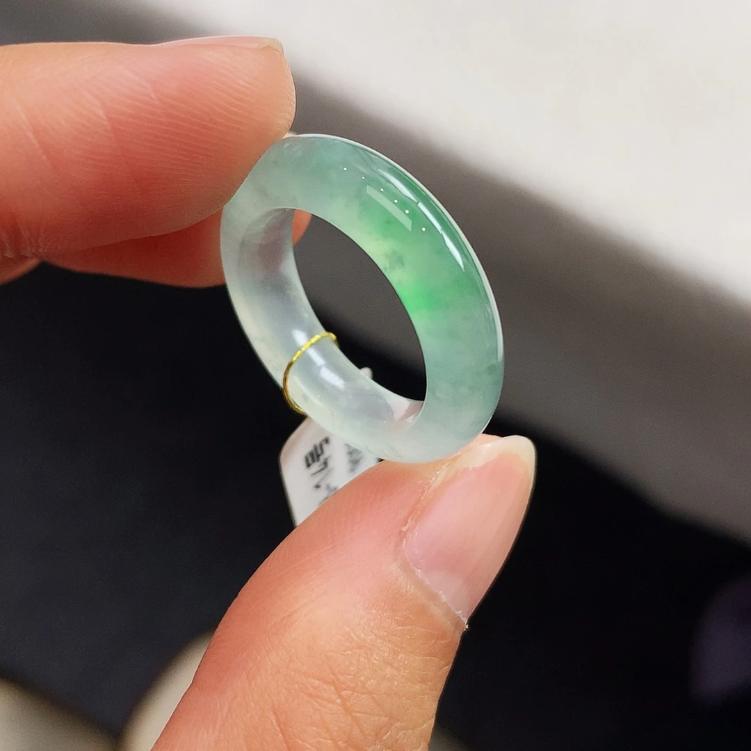 翡翠未镶嵌戒指13-14号