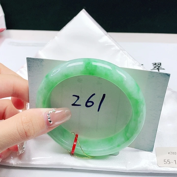 翡翠手镯未镶嵌缅甸天然a货手镯55