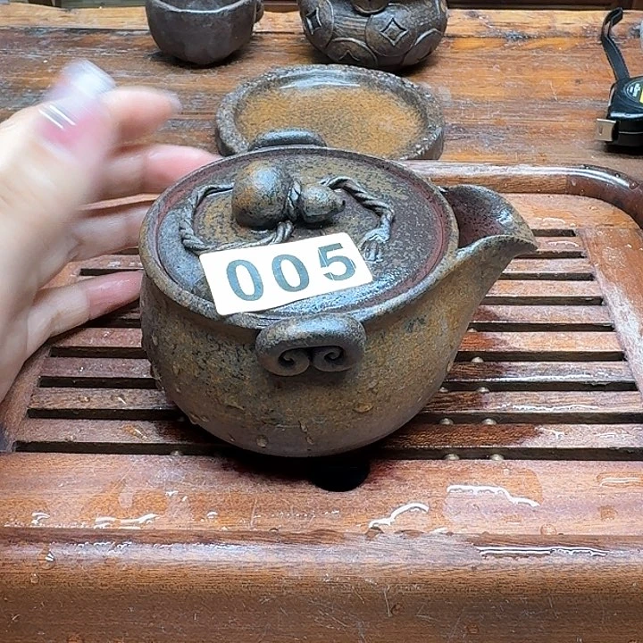 纯手工制作粗陶茶具