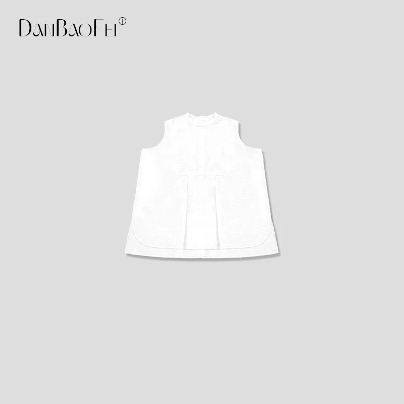 【DAYO预】小众设计极简通勤立领纯棉打底无袖衬衫 DY00430