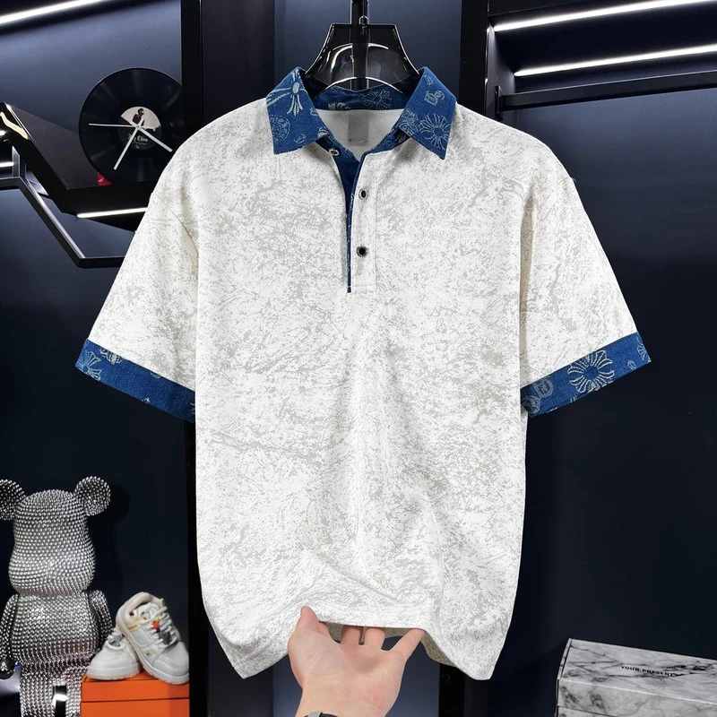 正品新款夏季高端刺绣男士短袖POLO衫大牌欧货休闲半袖男翻领T恤