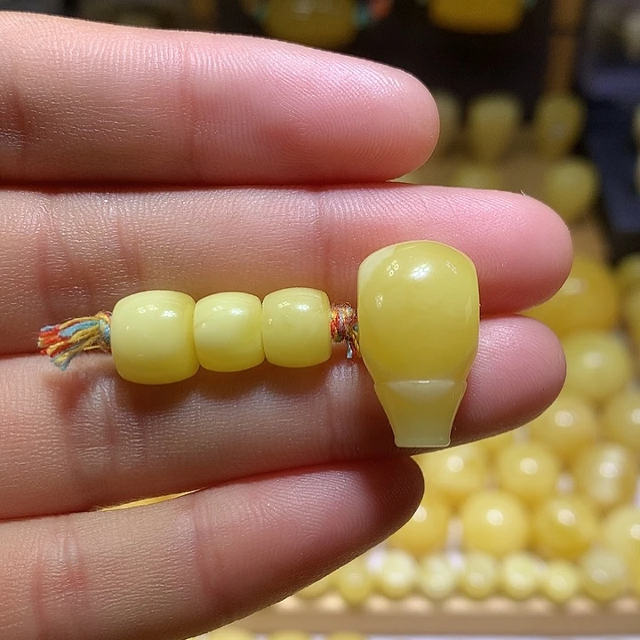 蜜蜡未镶嵌裸石天然俄料白花蜜蜡套装8-11.6