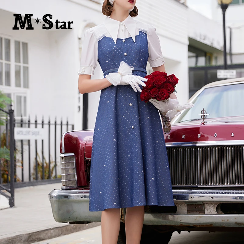 【芊芊专属】M-Star春季牛仔连衣裙（不含衬衫）SCFL131353