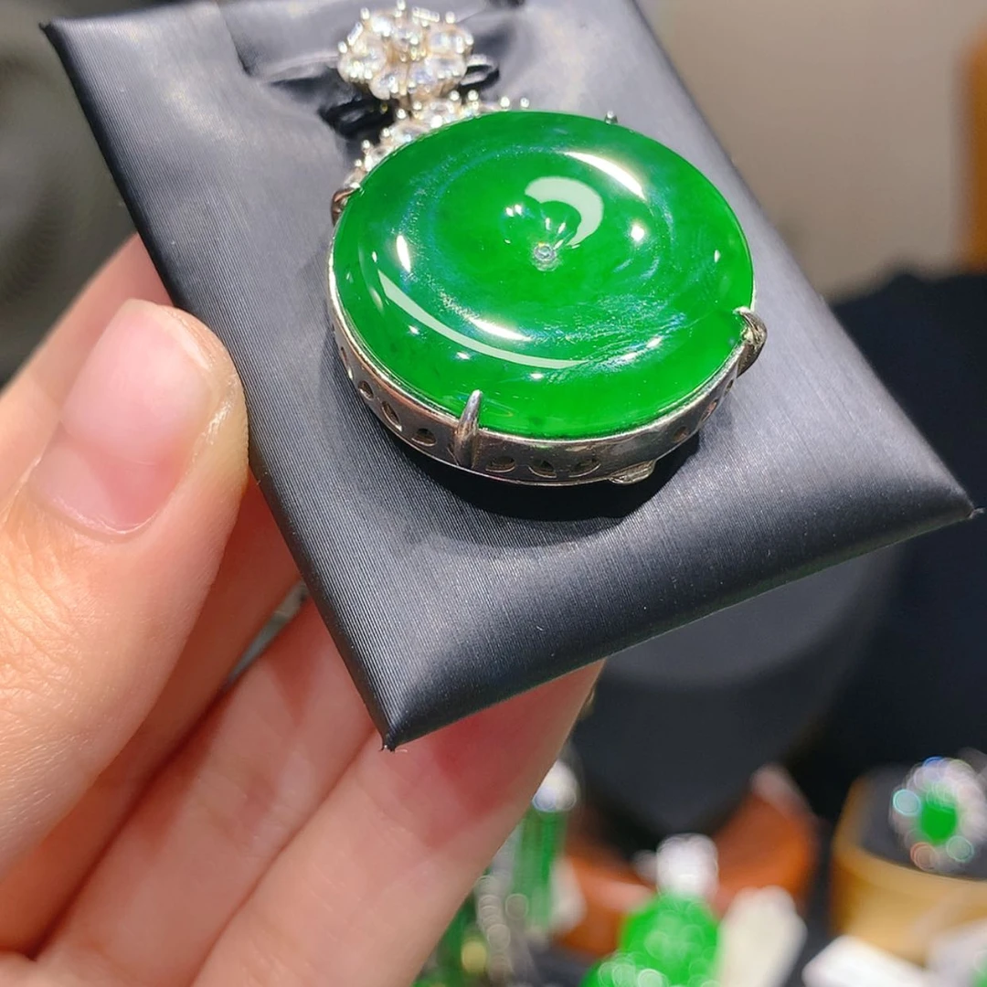 【闪购商品】翡翠银S925镶嵌颈饰6柒姐