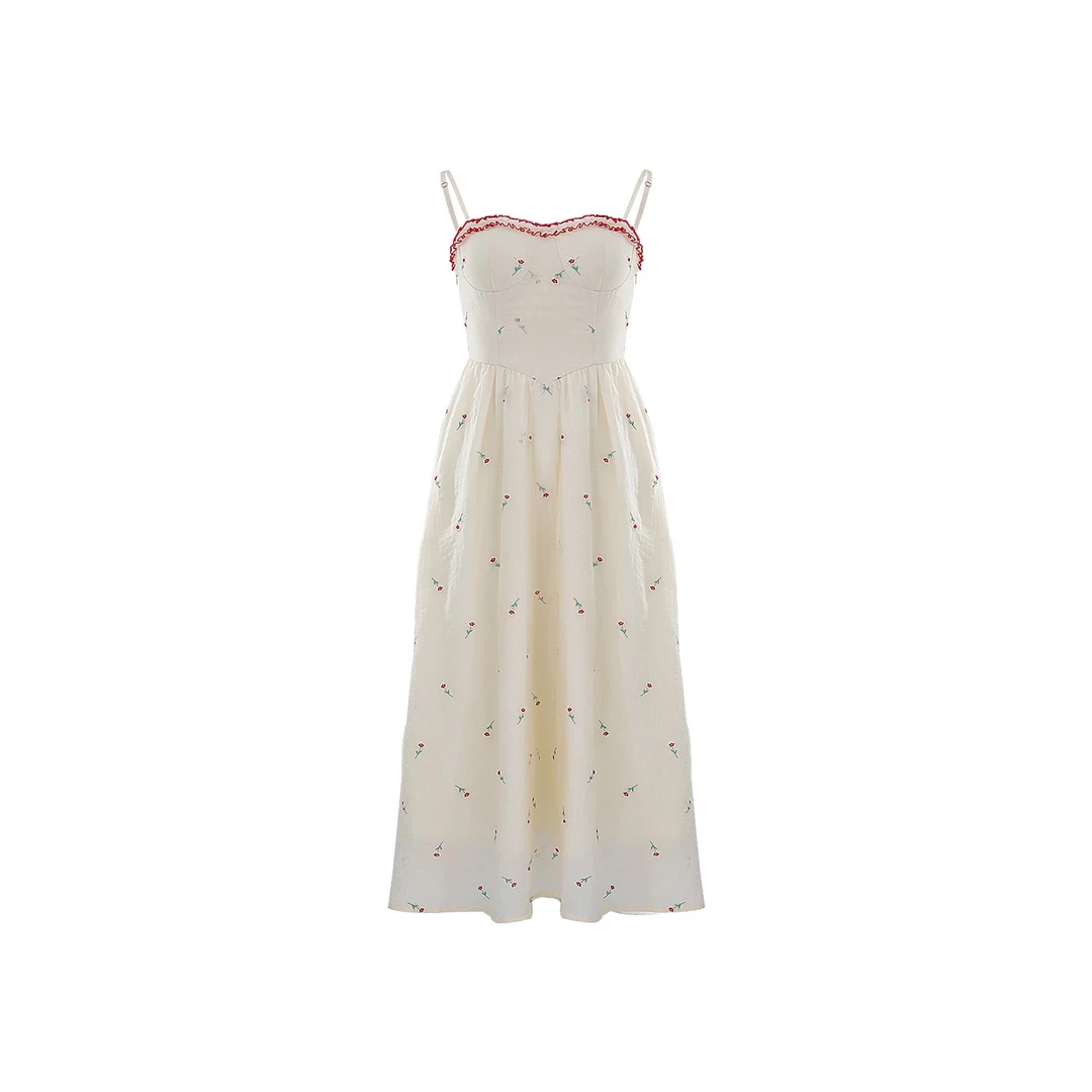 晨晨【云水瑶】法式复古仙气收腰温柔风连衣裙甜美优雅353