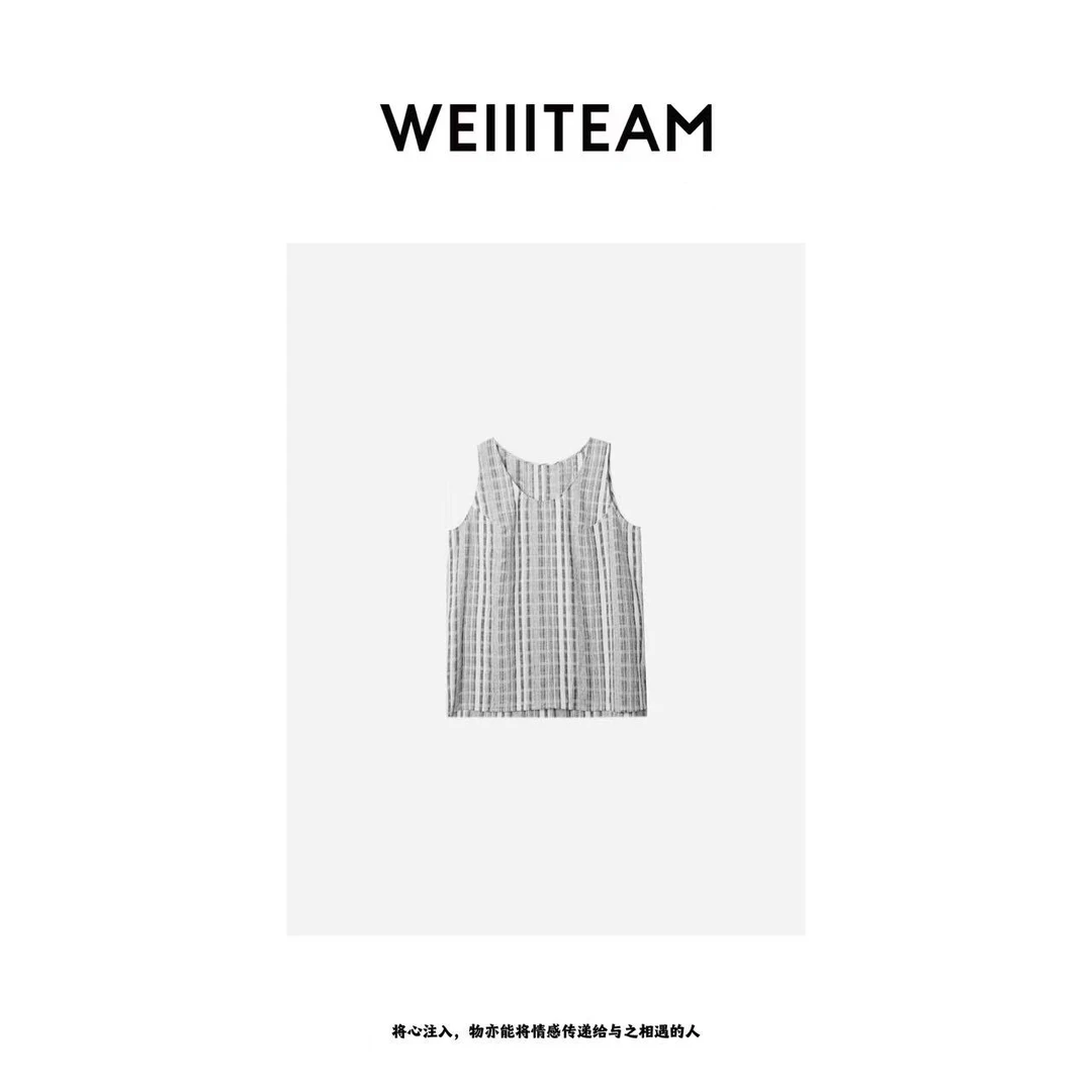 WEIIITEAM “都市海平线”肌理感条纹背心 20120