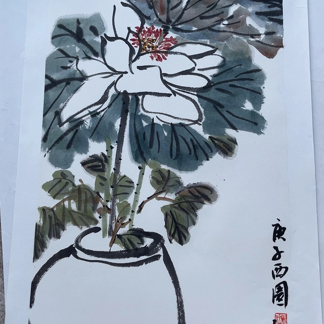 国画胡老师写意花鸟画