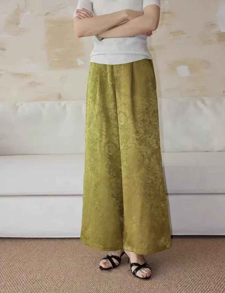 【NA家】白色宽松直筒休闲裤简约设计舒适薄款百搭裤子