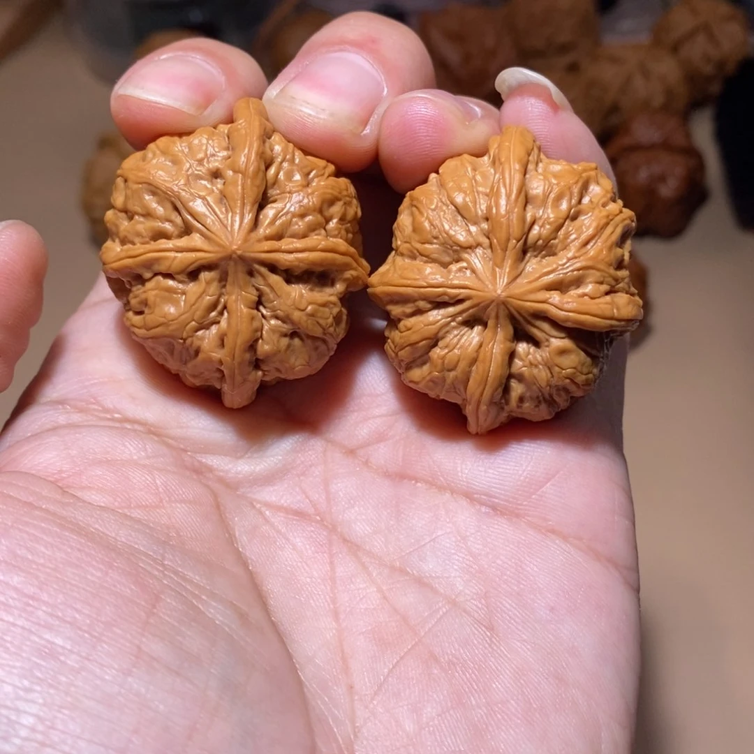 文玩核桃把件全品无修39尺雨花石四棱