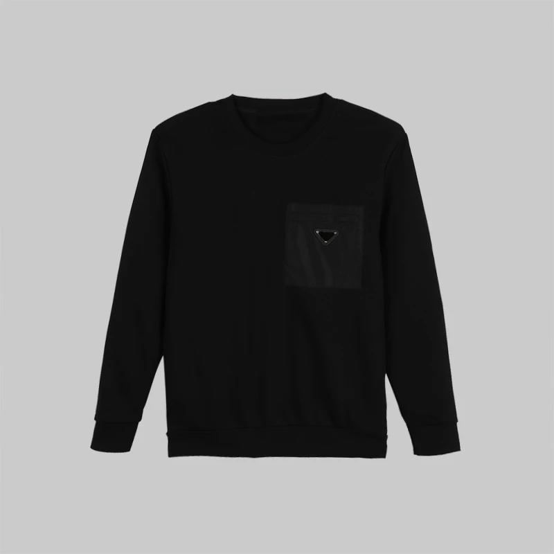 男士三角标拉链口袋卫衣