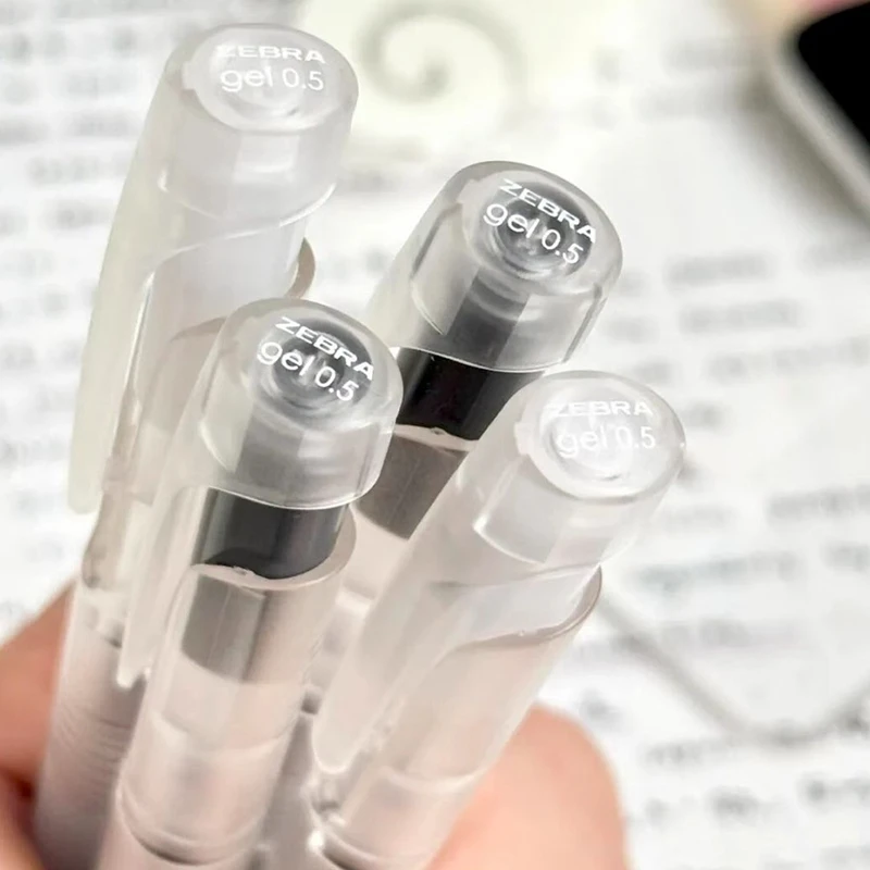 日本zebra斑马JJZ66白月光限定中性笔blen减振笔迷雾透明磨砂黑色