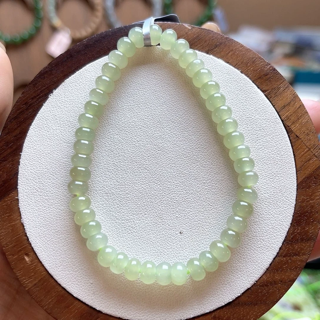 和田玉未镶嵌手串H50卡4*6