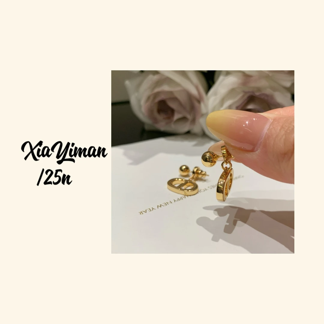 铜合金耳饰 金色金属风小耳钉MZ3171