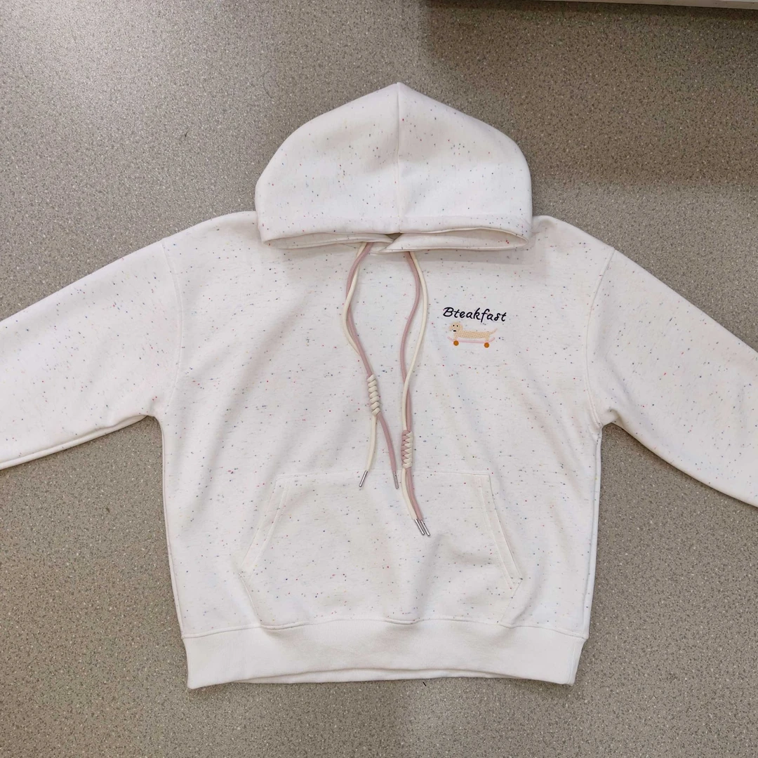 KYL可依莱-彩点刺绣连帽卫衣宽松上衣4QAQ2103