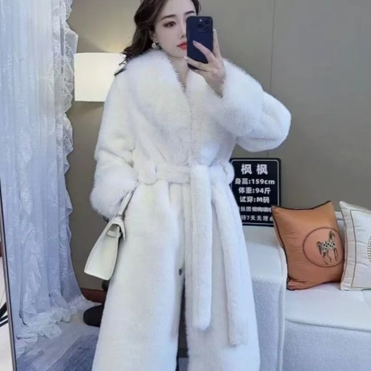 欧貂绒中长款爆款大码中长款外套630