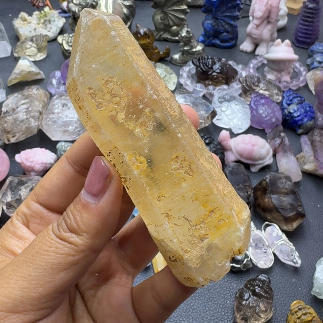 石材喜玛双尖摆件