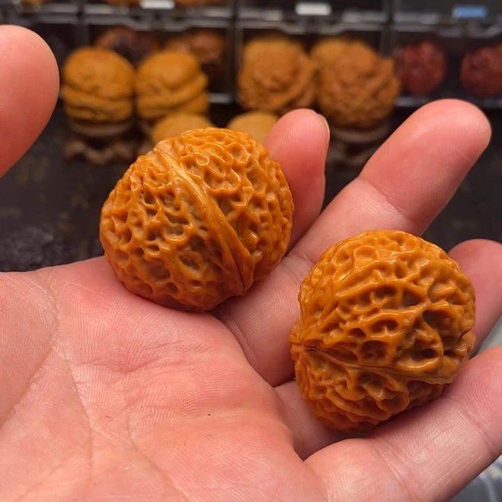 文玩核桃把件珊瑚满天星