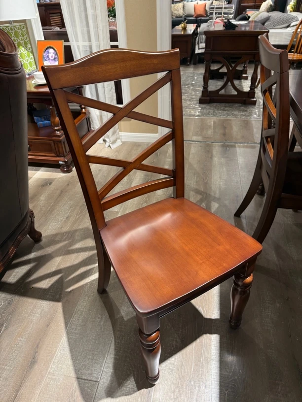 【家具老邢】-清样 美式餐椅纯实木桃花心木