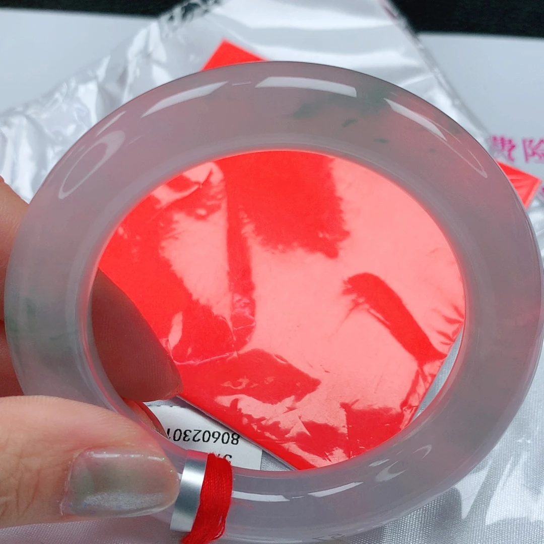 翡翠手镯未镶嵌57圈缅甸天然翡翠A货