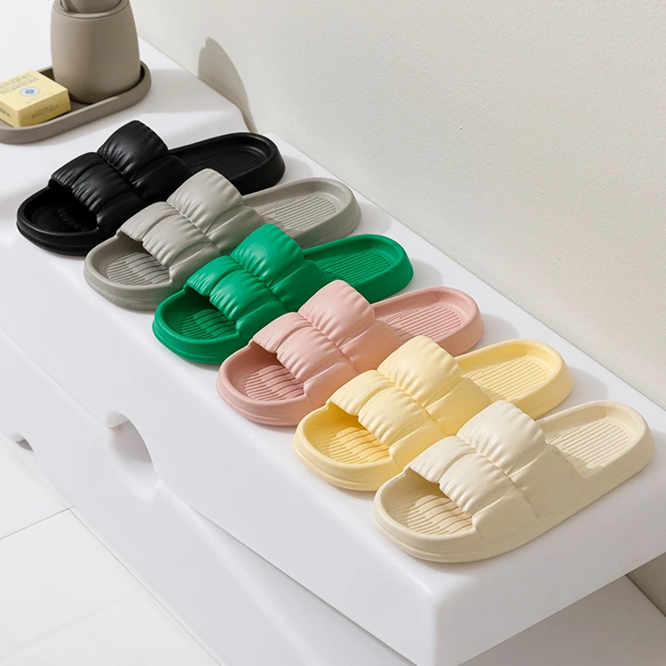 新年居家防滑浴室拖鞋男女同款踩屎感厚底凉拖人字拖随机发货