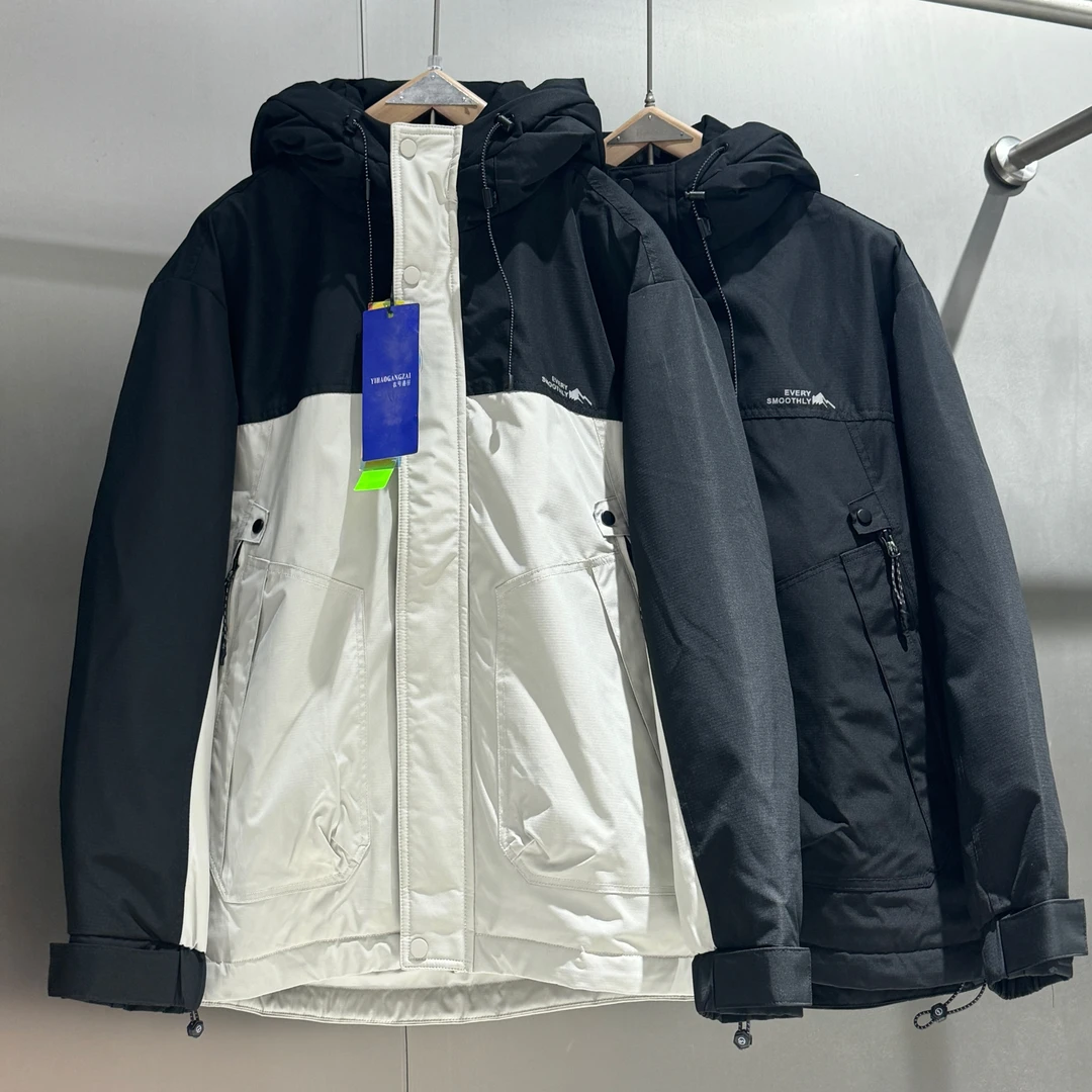 Z-9108门店定制面料.冲锋衣防寒服外套冬加厚科技面料简约高级