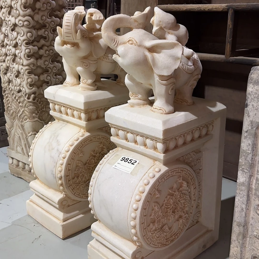 石材摆件一对包邮，不包卸