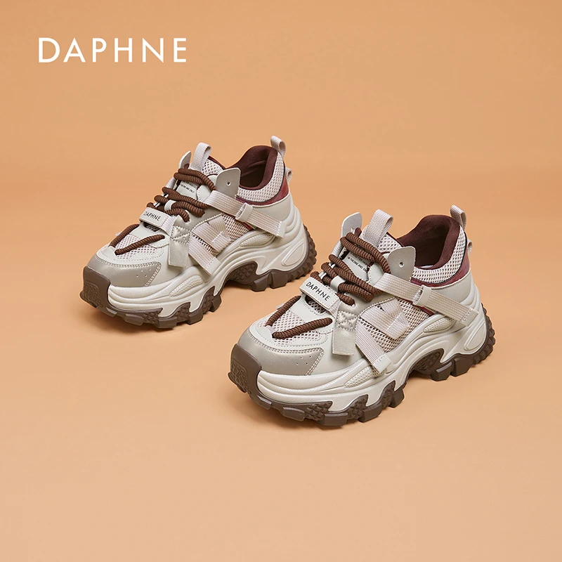 达芙妮正品老爹鞋女2025秋季爆款复古运动鞋厚底休闲百搭ins潮鞋L