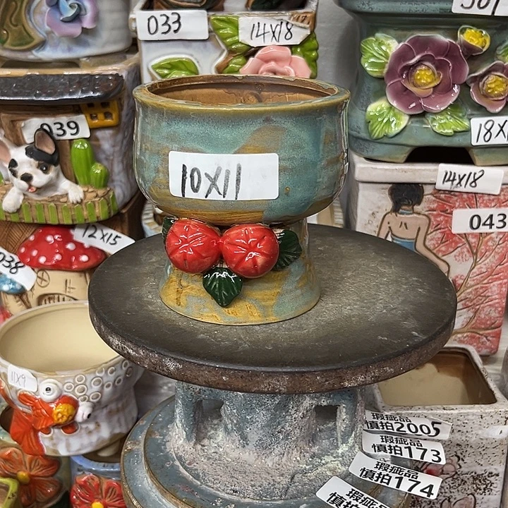 粗陶材质多肉花盆