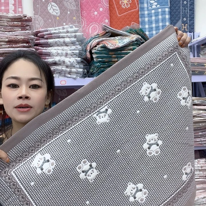 棉咖色小熊纯棉面料