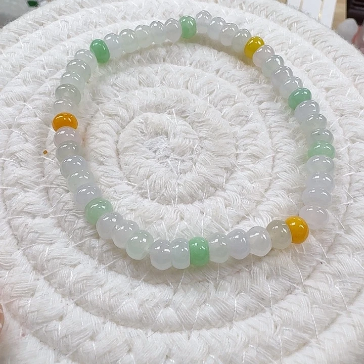 翡翠未镶嵌颈饰小米珠手链