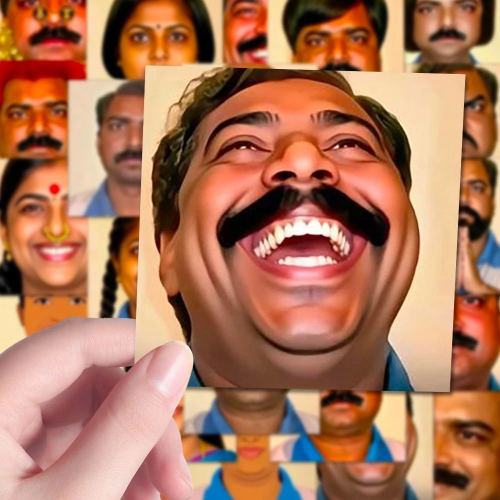 印度阿三贴纸趣味搞笑160张沙雕抽象头像表情包梗图创意装饰diy贴