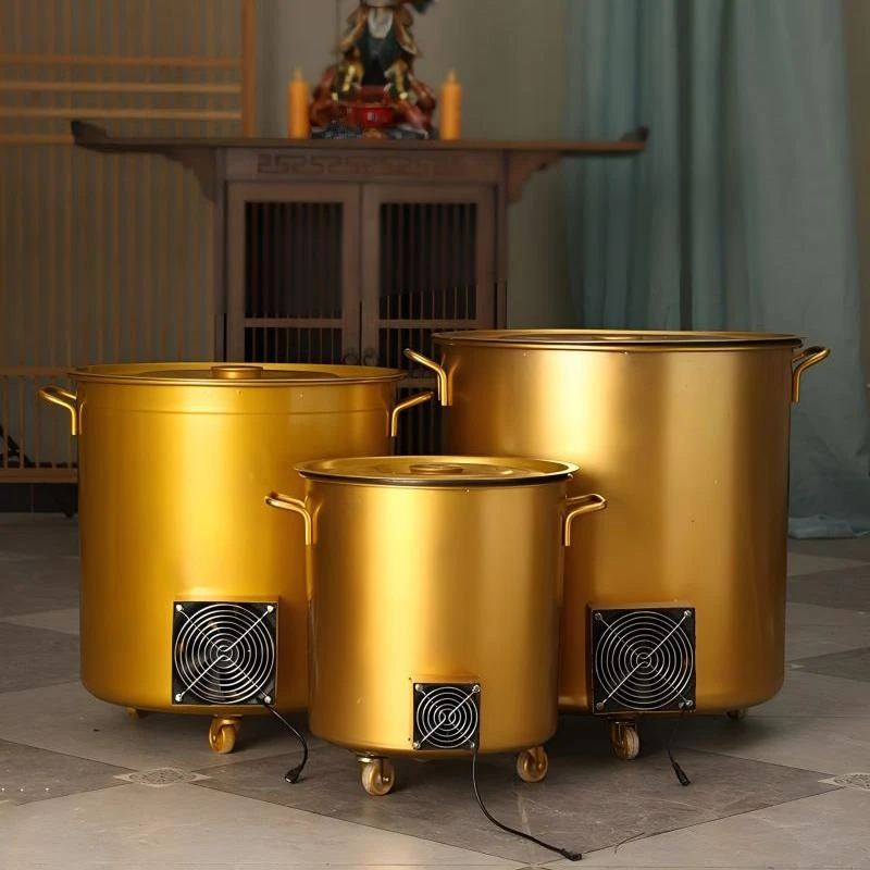 家用烧金桶室内烧金炉加厚不锈钢烧纸桶化金炉无烟化宝桶烧元宝桶